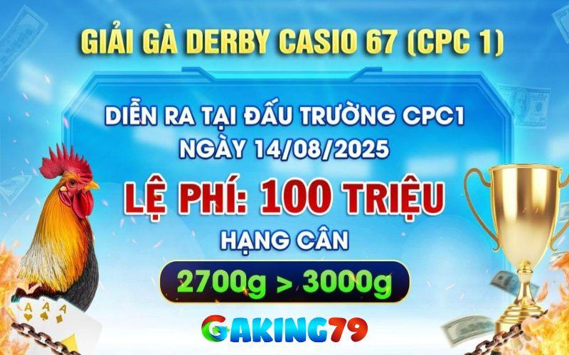 Giải gà berby casino 67 ngày 14/08/2025 Giải gà berby casino 67 ngày 14/08/2025