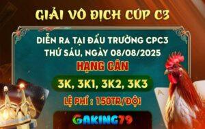 Giải vô địch cúp CPC3 ngày 08/08/2025