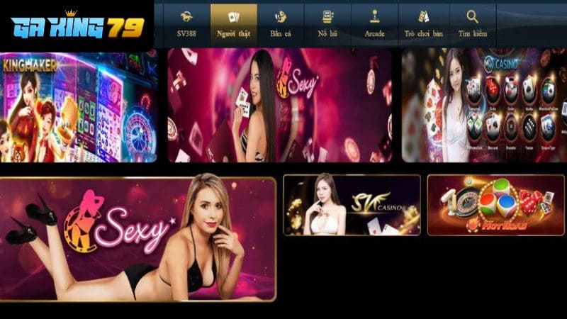 Tại casino online SV388 người chơi được lựa chọn nhiều sảnh chơi yêu thích